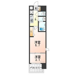 荒本駅 徒歩2分 13階の物件間取画像